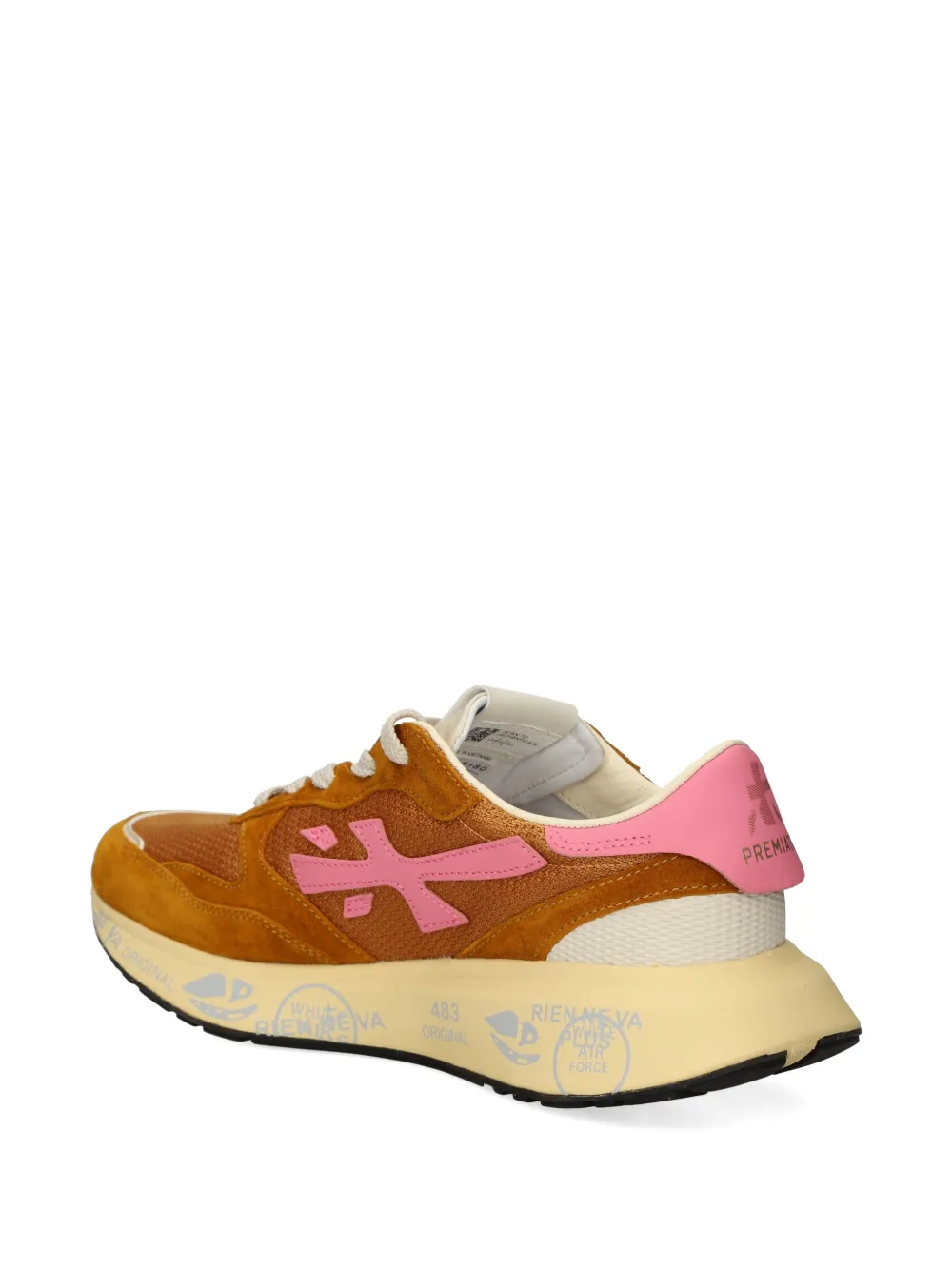 Premiata Lauryn leren sneakers met uitgesneden details Bruin