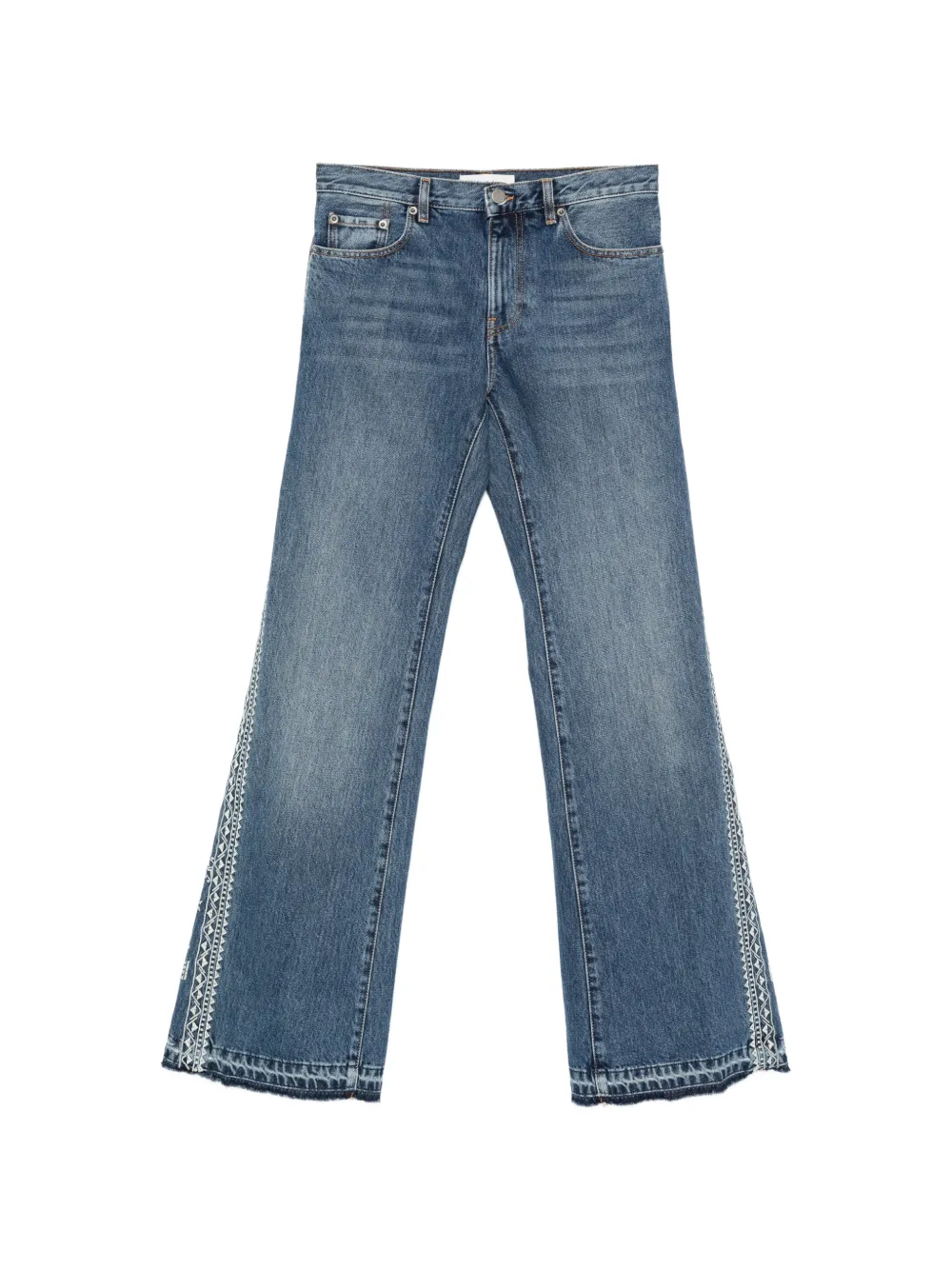 Ba&sh Vivy Embroidered Jeans In Blue