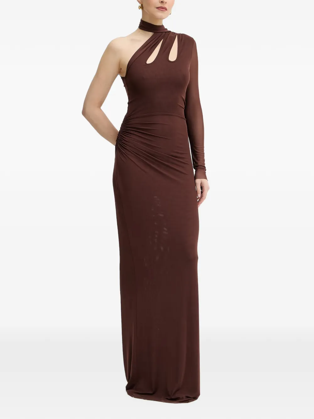 Silvian Heach Asymmetrische jurk met uitgesneden details Bruin