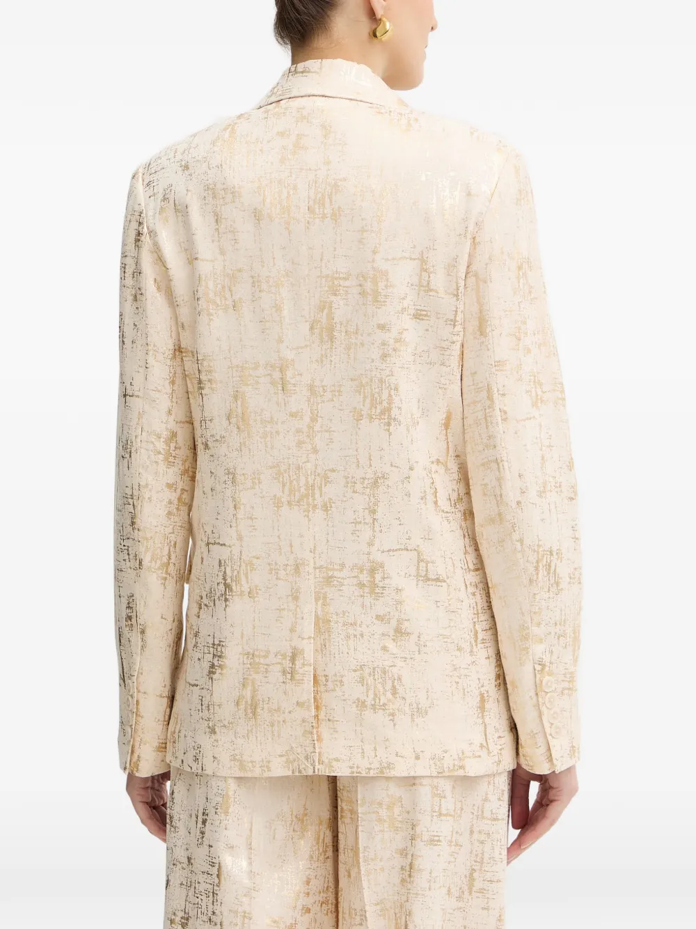 Silvian Heach Khulto blazer met enkele rij knopen en verweerd-effect Beige