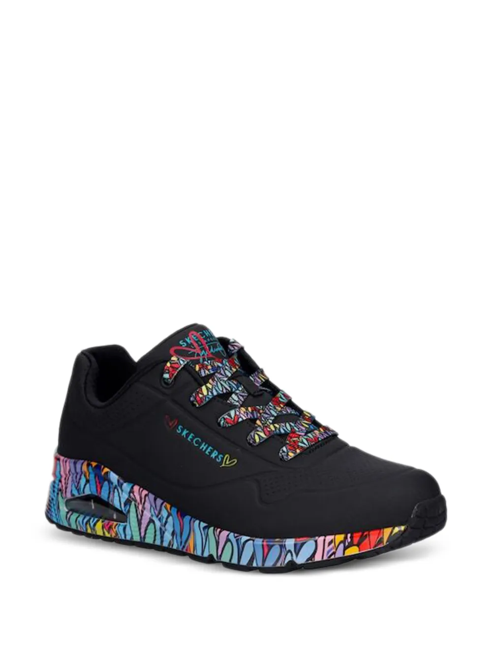 Skechers Street Uno Ravaged Love sneakers Zwart