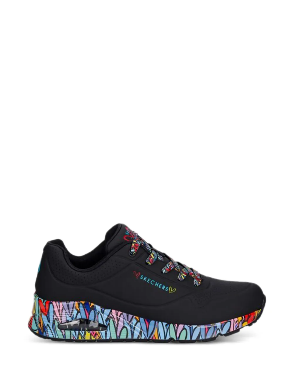 Skechers Street Uno Ravaged Love sneakers Zwart