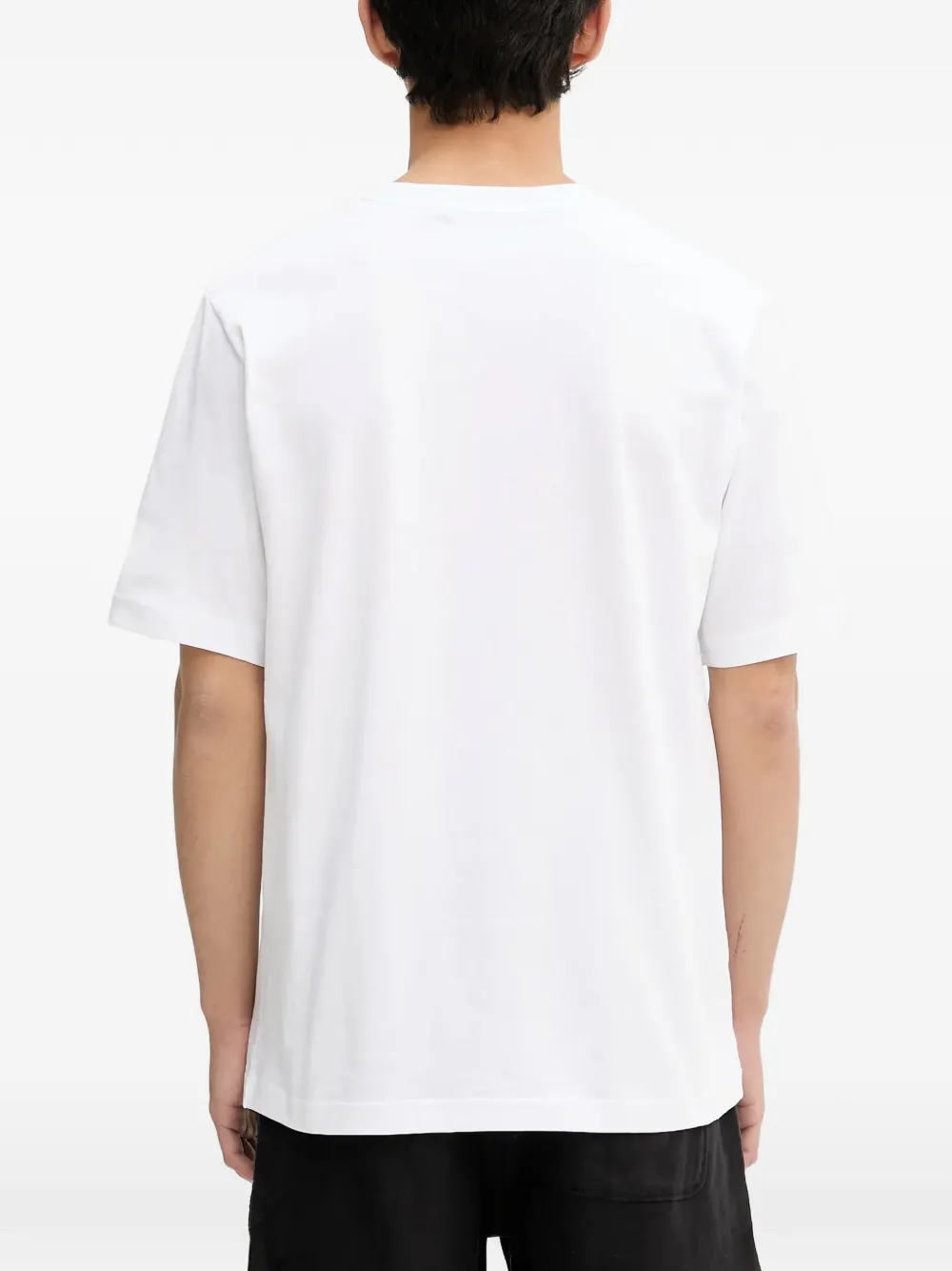 SAMSOE logo-embroidered T-shirt Wit