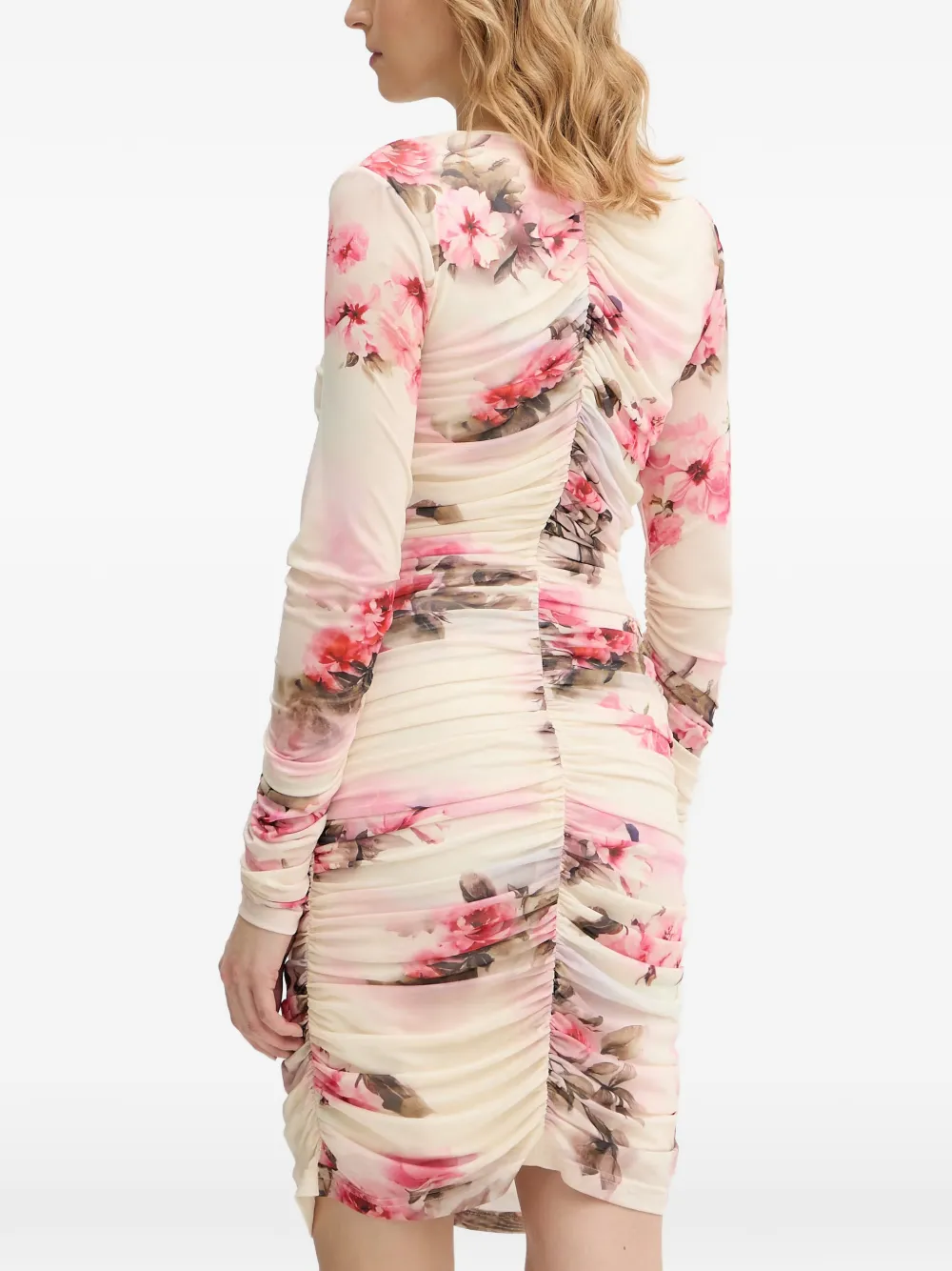Silvian Heach Jurk met bloemenprint en V-hals Beige