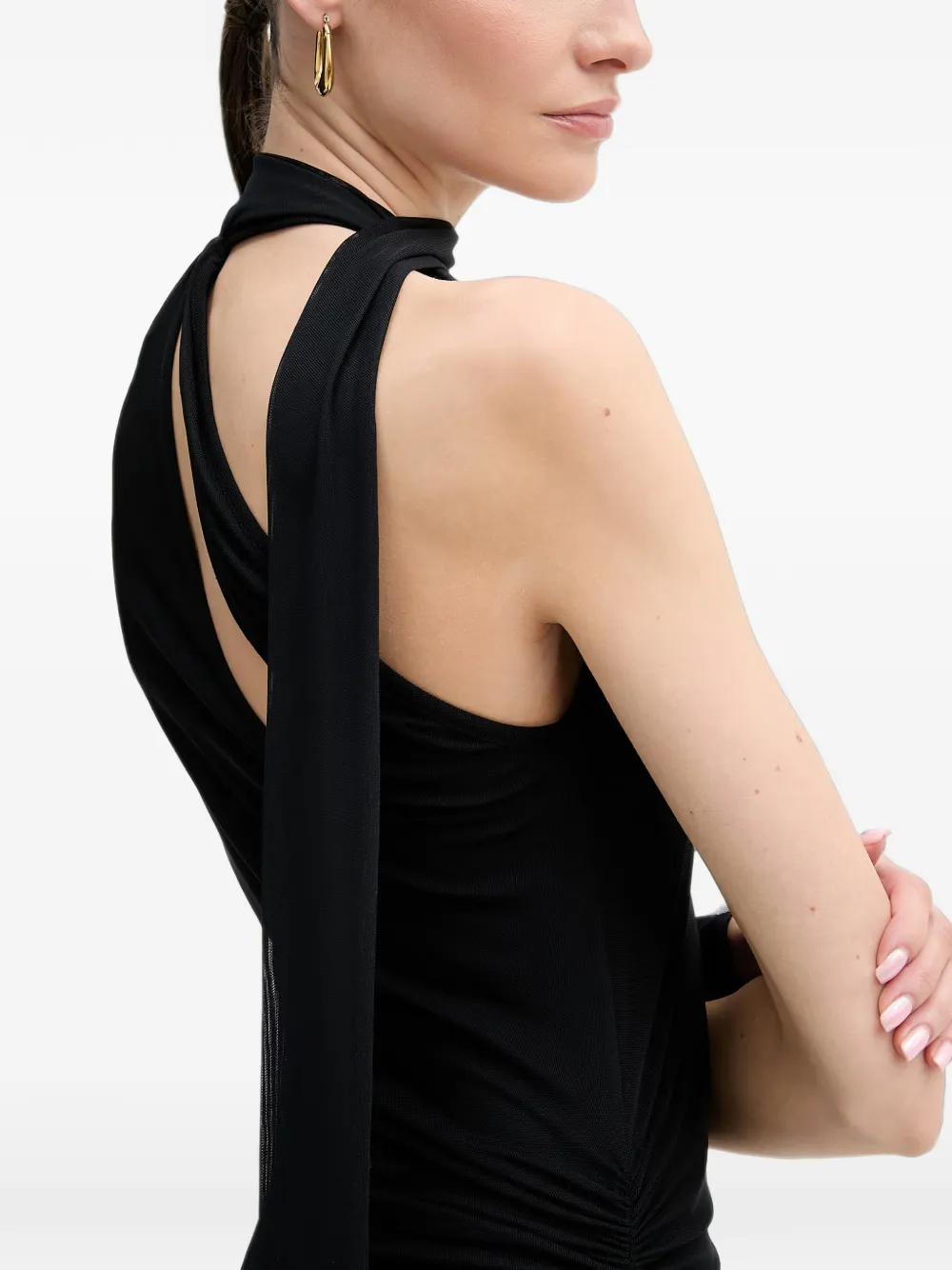 Silvian Heach Maxi-jurk met ruches Zwart