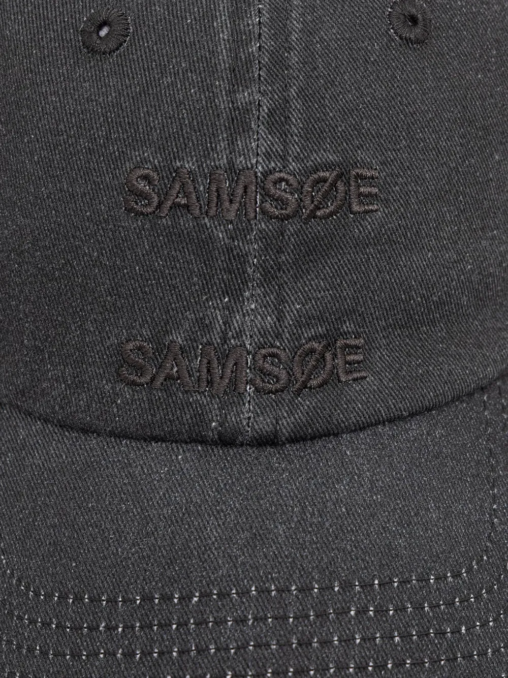 Samsoe & Samsoe Logo-embroidered Baseball Cap In Grey