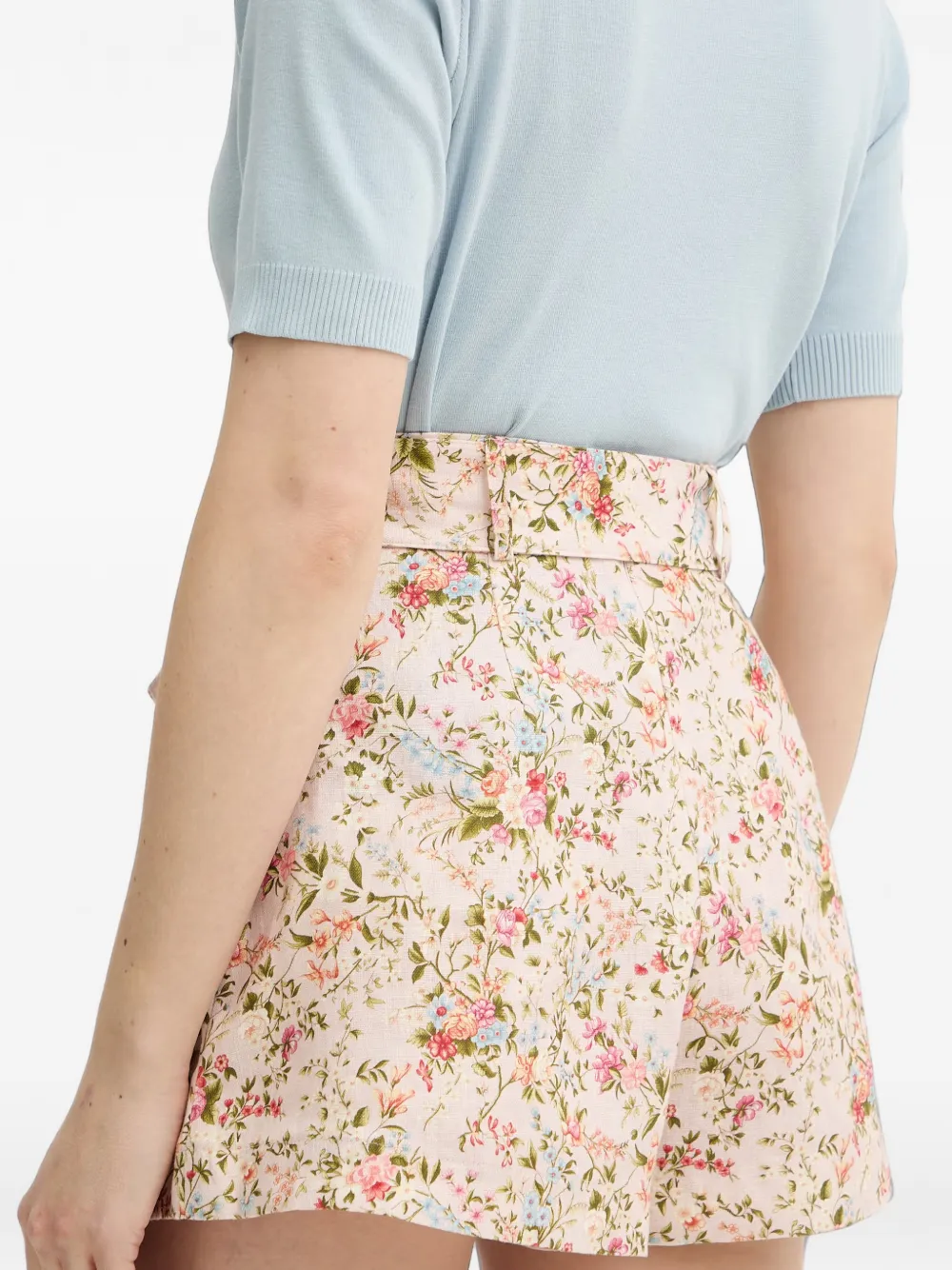 Silvian Heach Shorts met bloemenprint en strik Roze