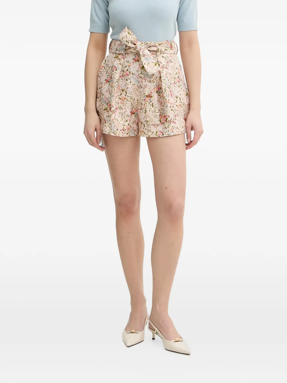 Silvian Heach Shorts a fiori - Rosa
