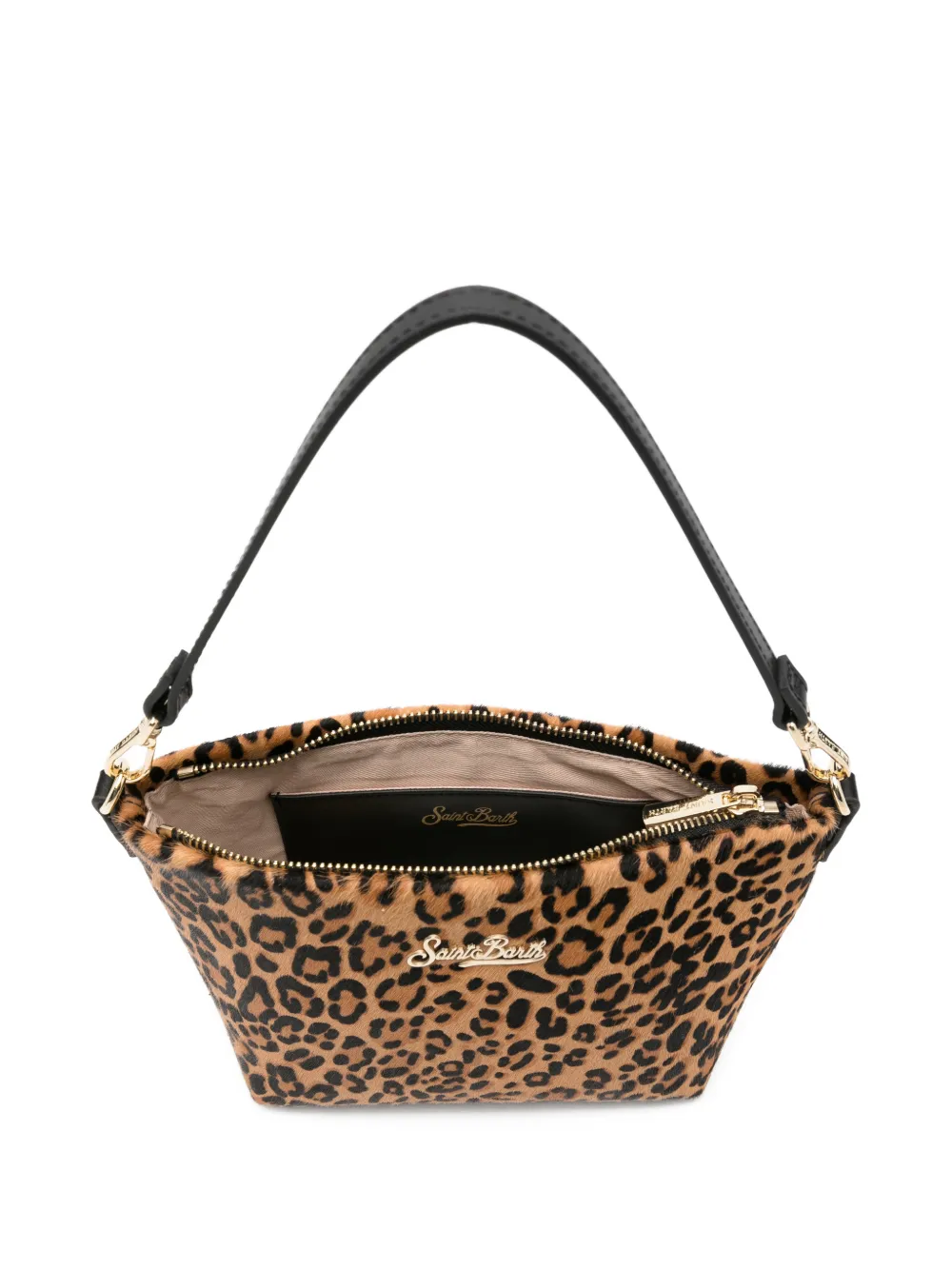 MC2 Saint Barth Schoudertas met luipaardprint Beige
