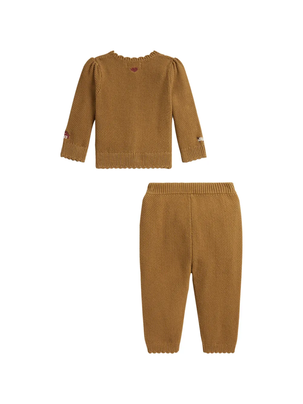 POLO RALPH LAUREN KIDS Trainingspak met geborduurd jarretelstiksel Beige