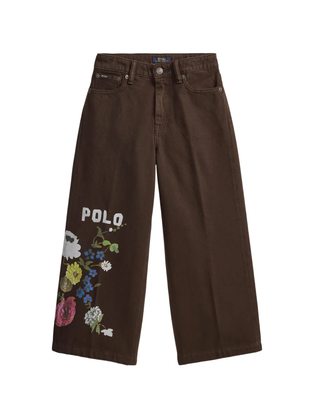 POLO RALPH LAUREN KIDS Jeans a gamba ampia - Marrone