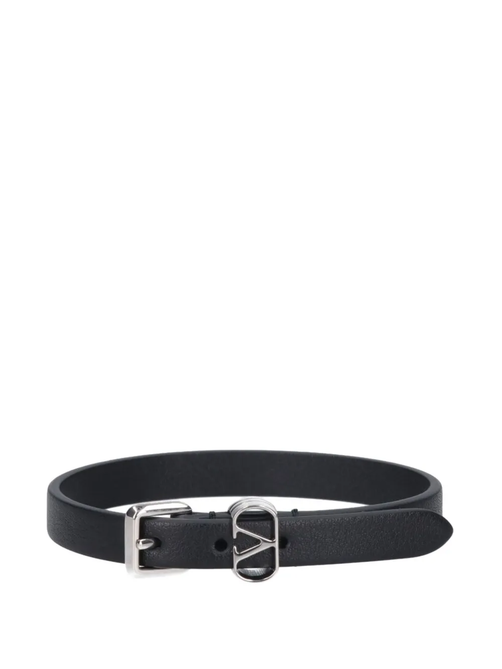 Valentino Garavani Ovalette v-logo bracelet - Nero