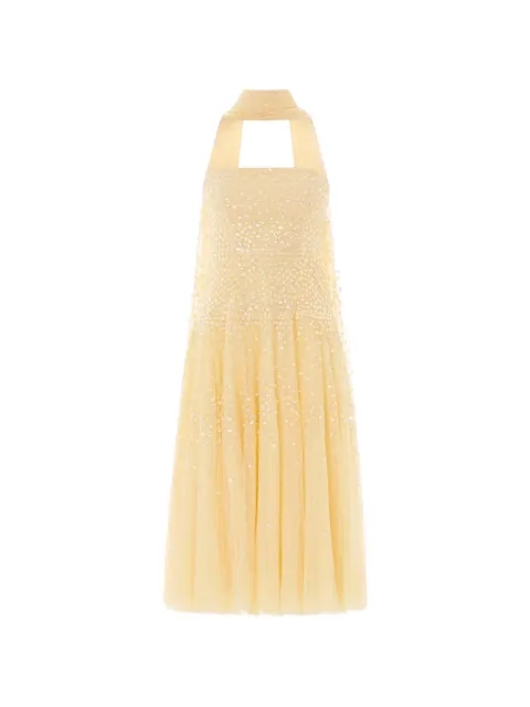 Needle & Thread Sunrise sequined strapless midi dress