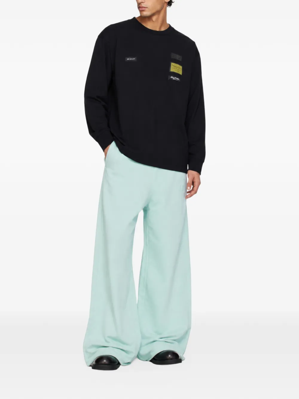 MM6 Maison Margiela wide-leg track pants Groen