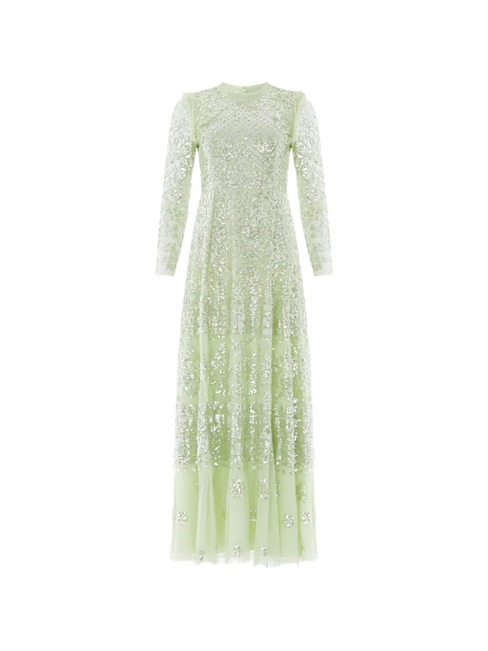 Needle & Thread Aurora long-sleeve maxi dress - Verde