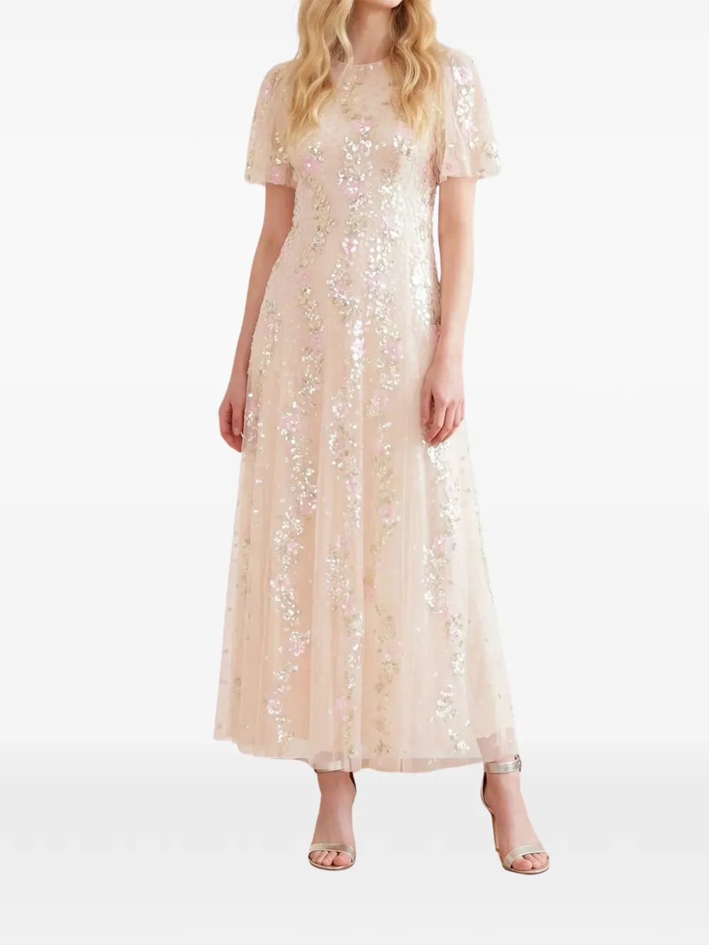  Needle & Thread Confetti Round-neck Maxi Dress - Neutro 