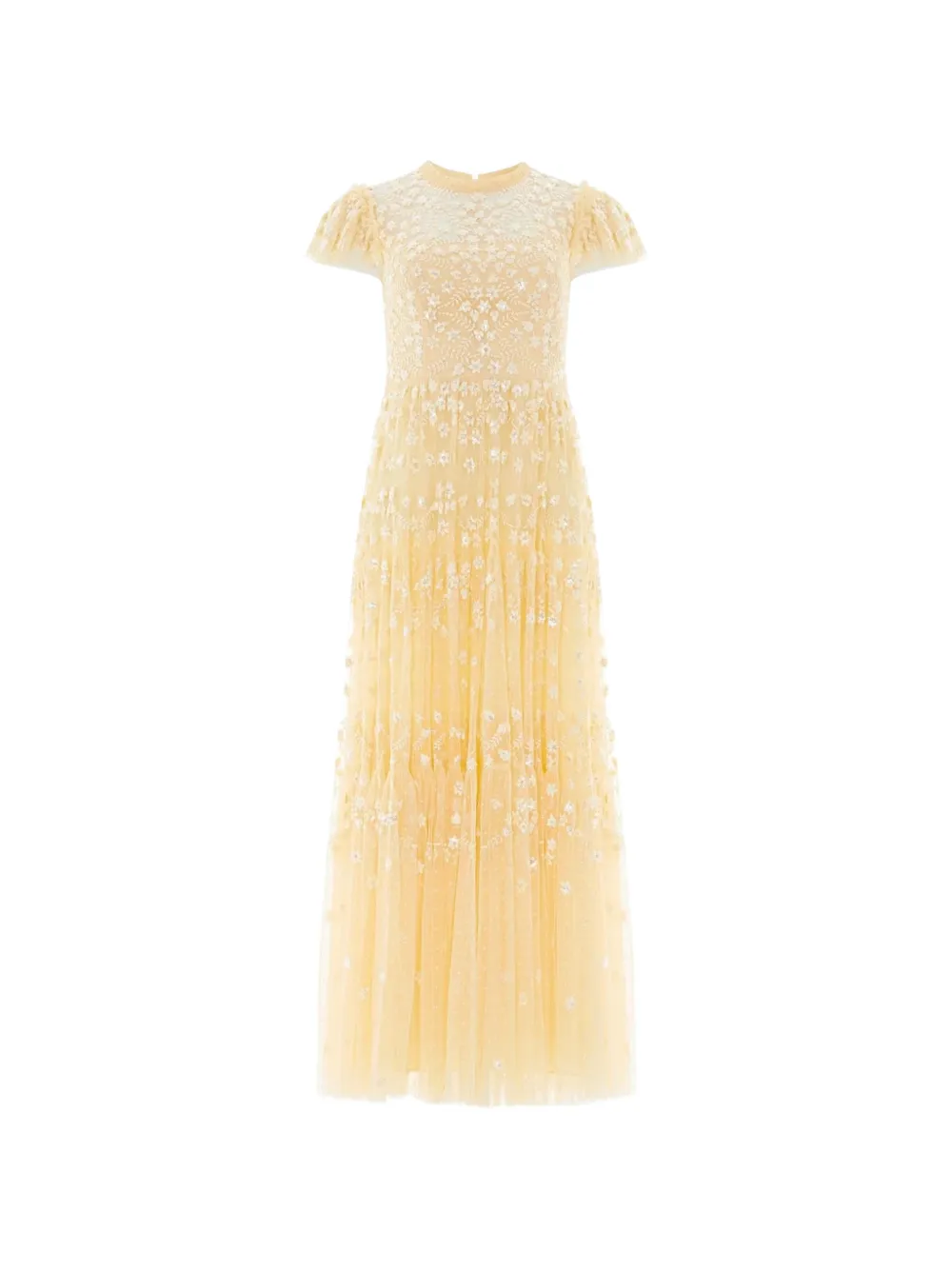 Needle & Thread Clover short-sleeve maxi dress - Giallo