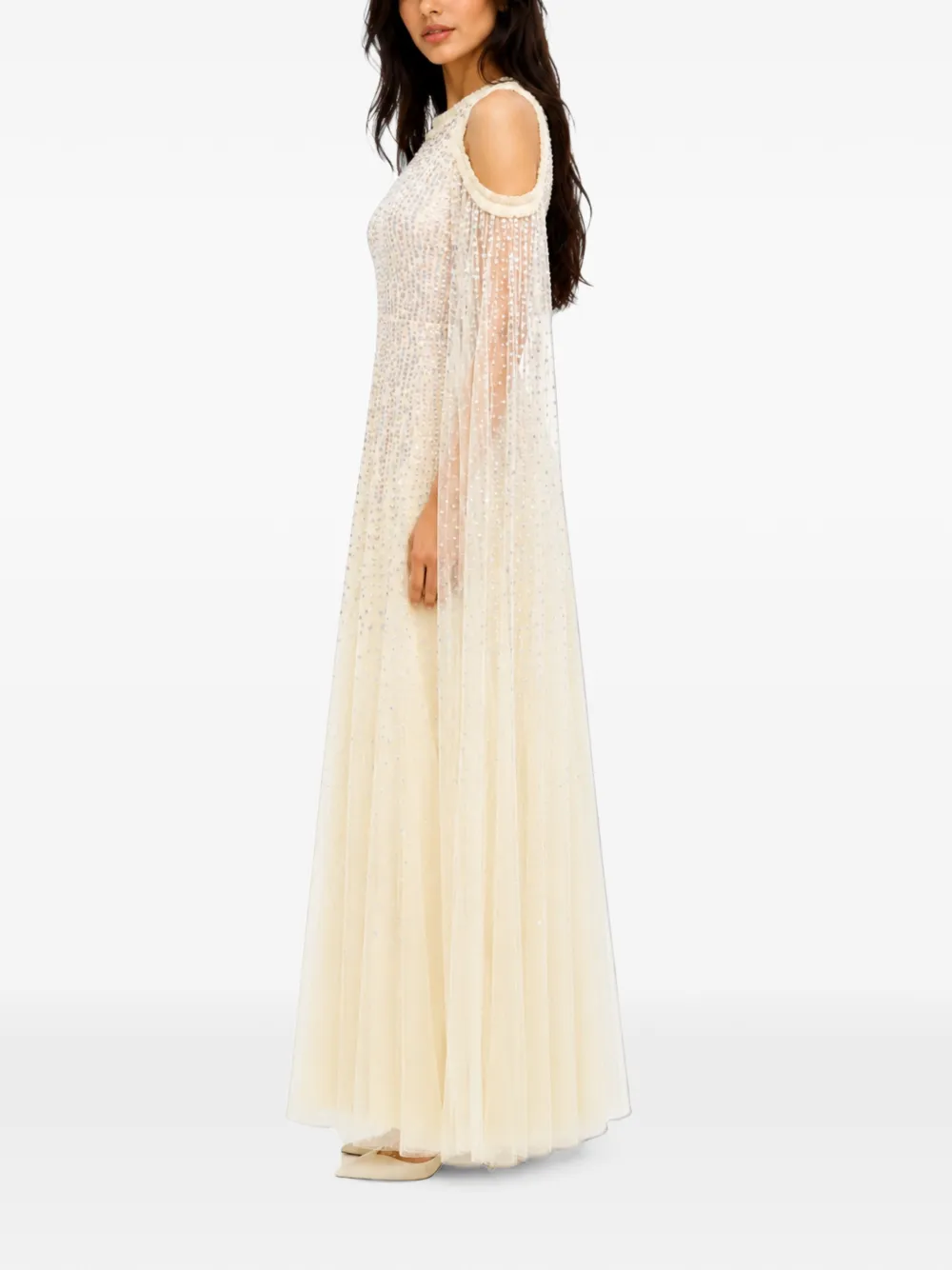 Needle & Thread Moonlight maxi-jurk verfraaid met pailletten Beige