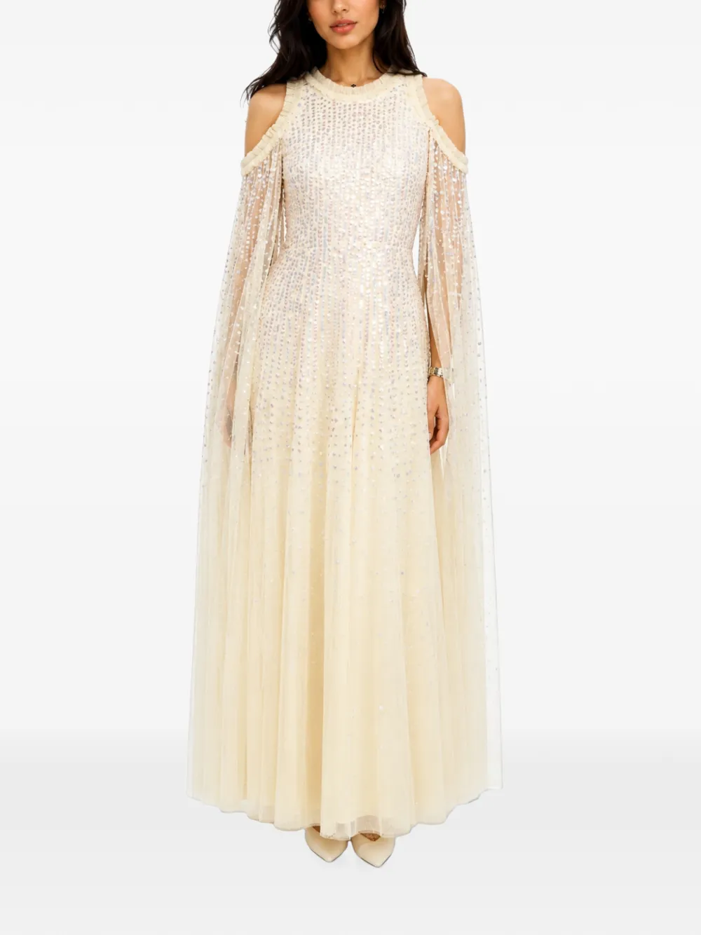 Needle & Thread Moonlight maxi-jurk verfraaid met pailletten Beige