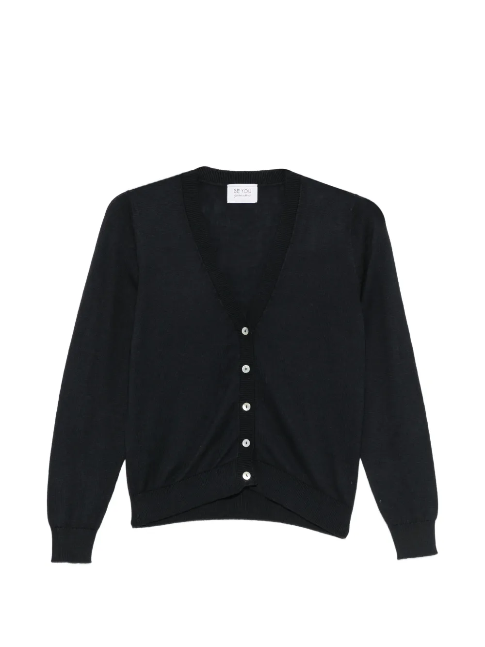 BeYou V-neck buttoned cardigan - Nero