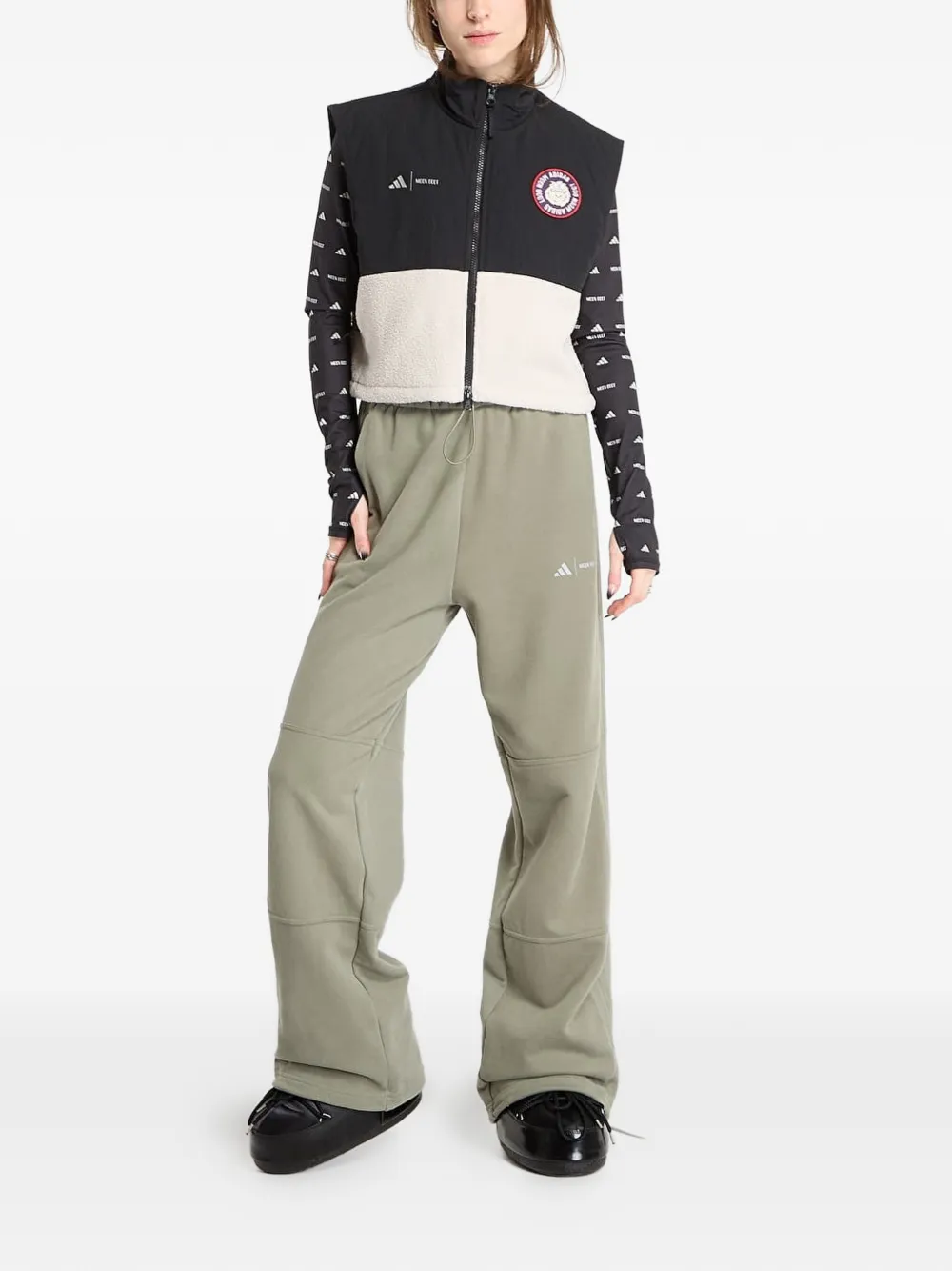 adidas x Moon Boot gilet met logopatch Zwart