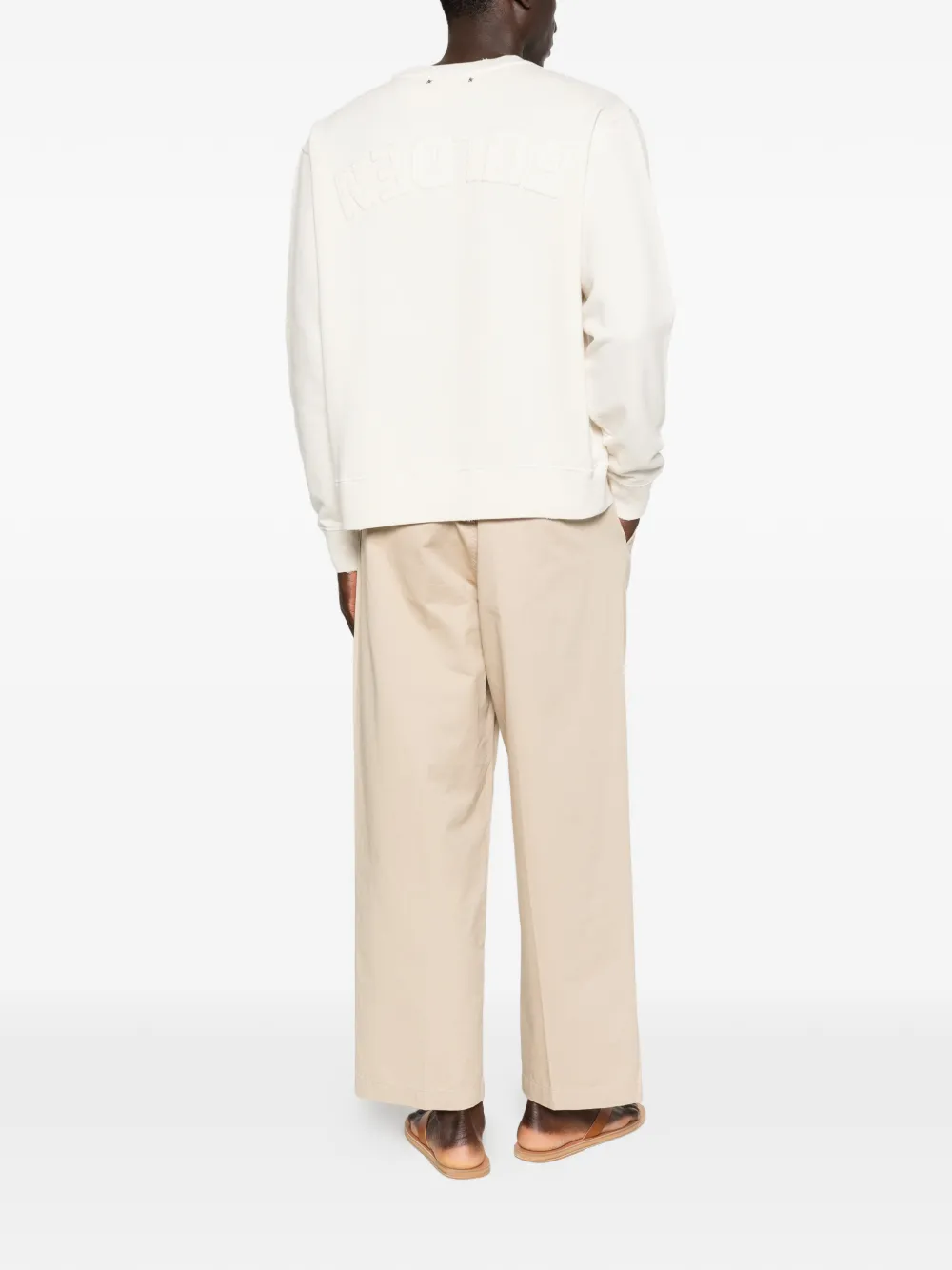 Golden Goose Sweater met omgekeerd logo op de achterkant Beige