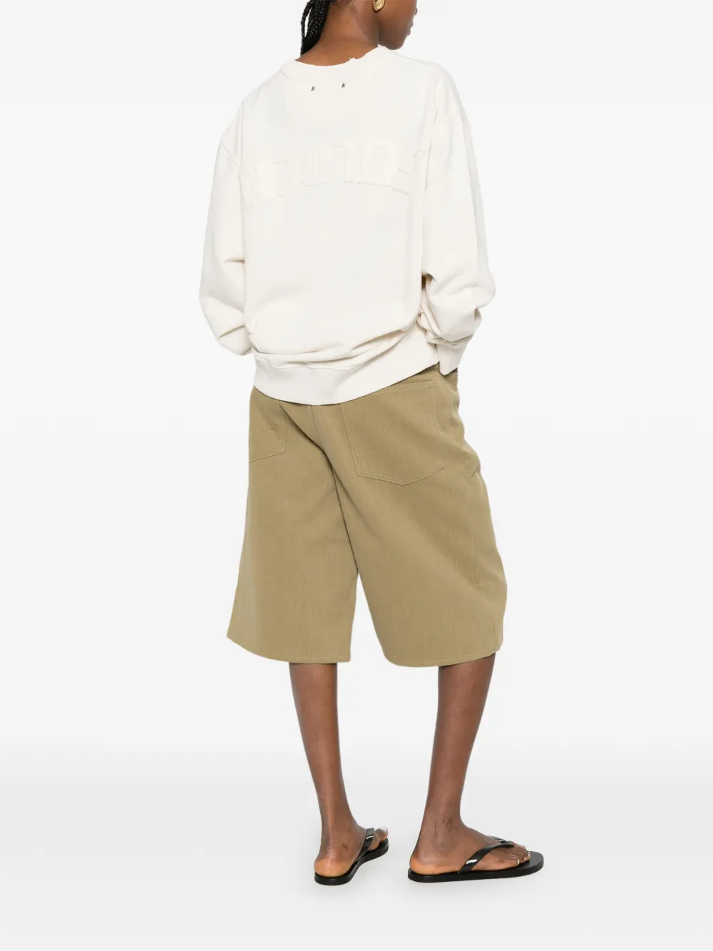 Golden Goose Sweater met omgekeerd logo op de achterkant Beige