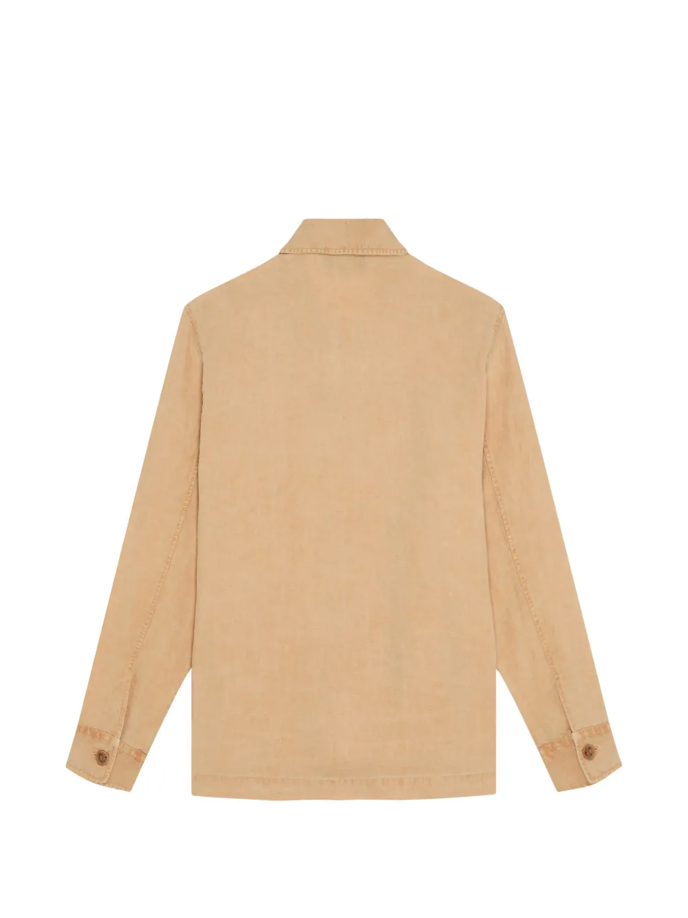 Vilebrequin Shirtjack met opgestikte zak en borduurwerk Beige