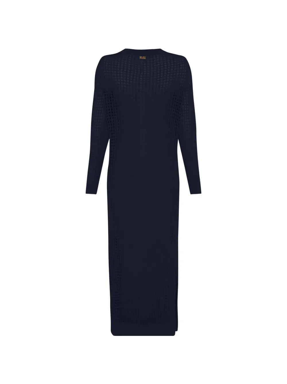 Vilebrequin Lysia midi-jurk met lange mouwen en geperforeerde details Blauw