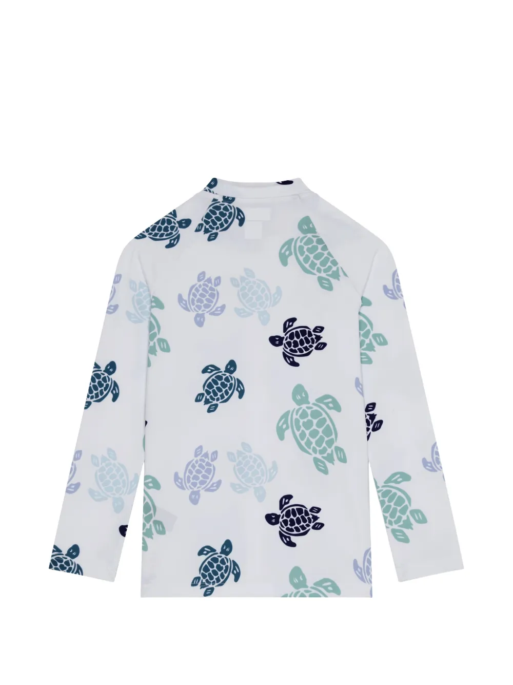 Vilebrequin T-shirt met schildpad-print mouwen en rits Wit