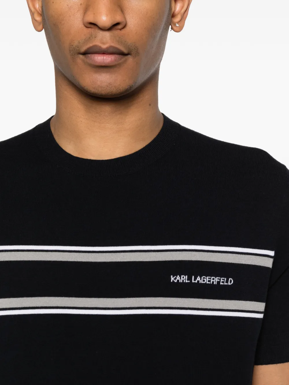 Karl Lagerfeld Gestreept T-shirt Blauw