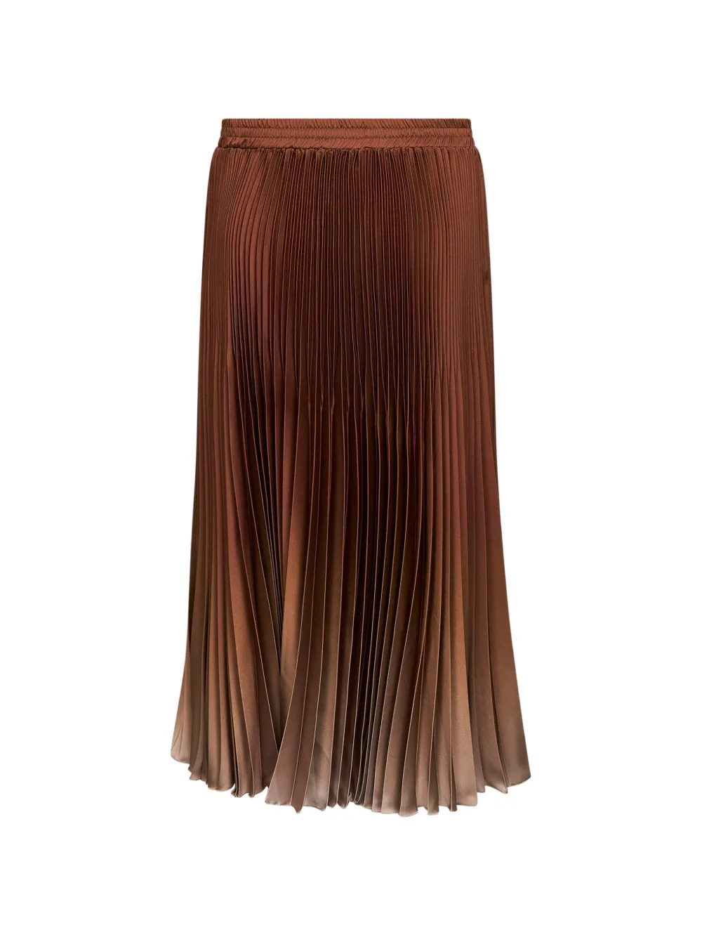  Ermanno Firenze Pleated Midi Skirt - Brown 
