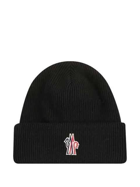 Moncler Grenoble ribbed embroidered-logo beanie hat
