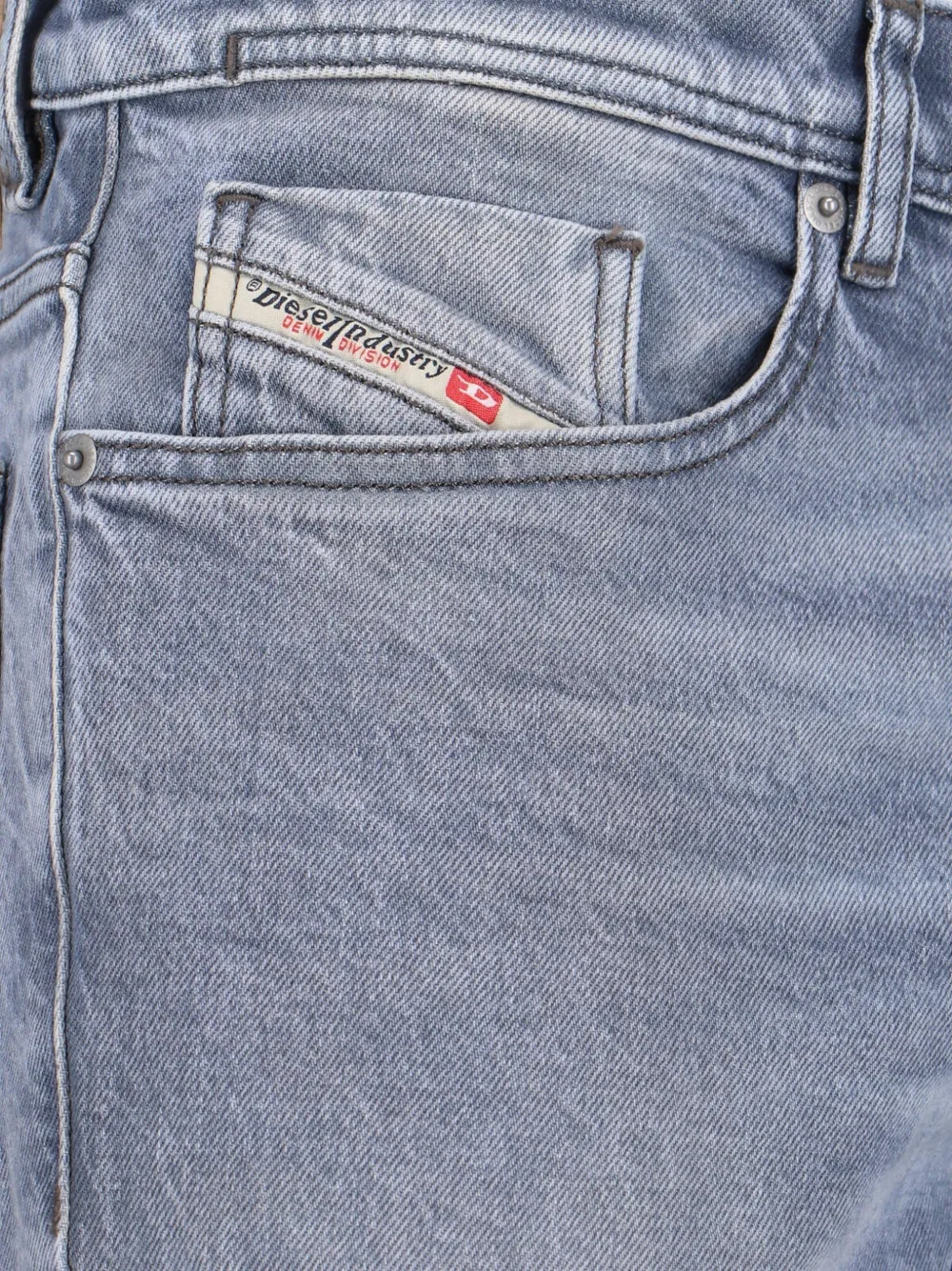 Diesel Jeans met knoop- en ritssluiting Blauw