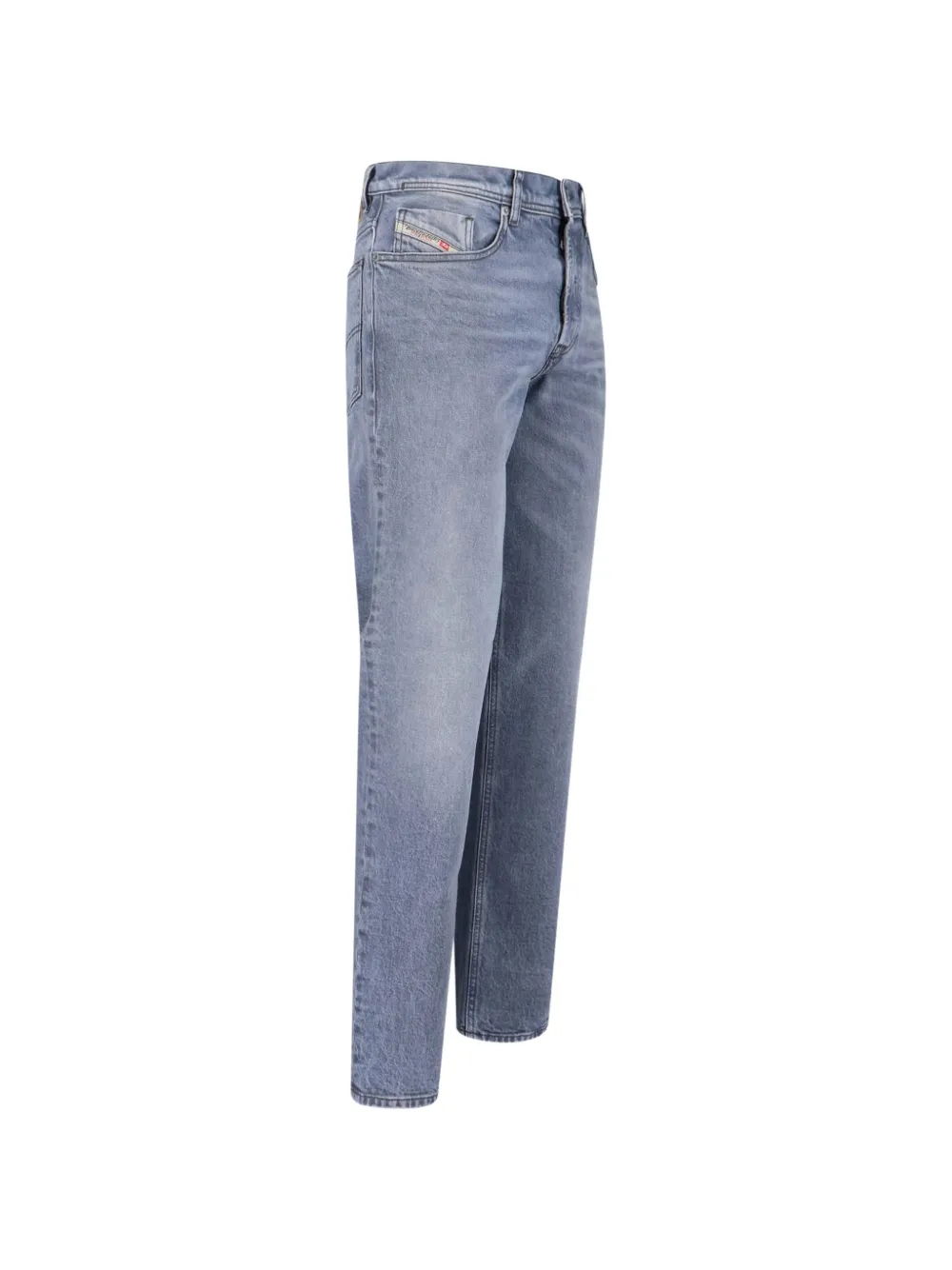 Diesel Jeans met knoop- en ritssluiting Blauw