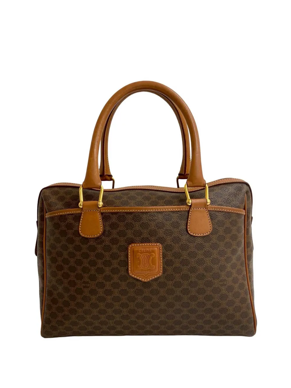 Celine Pre-Owned 1997 Macadam Coated Canvas handbag - Marrone