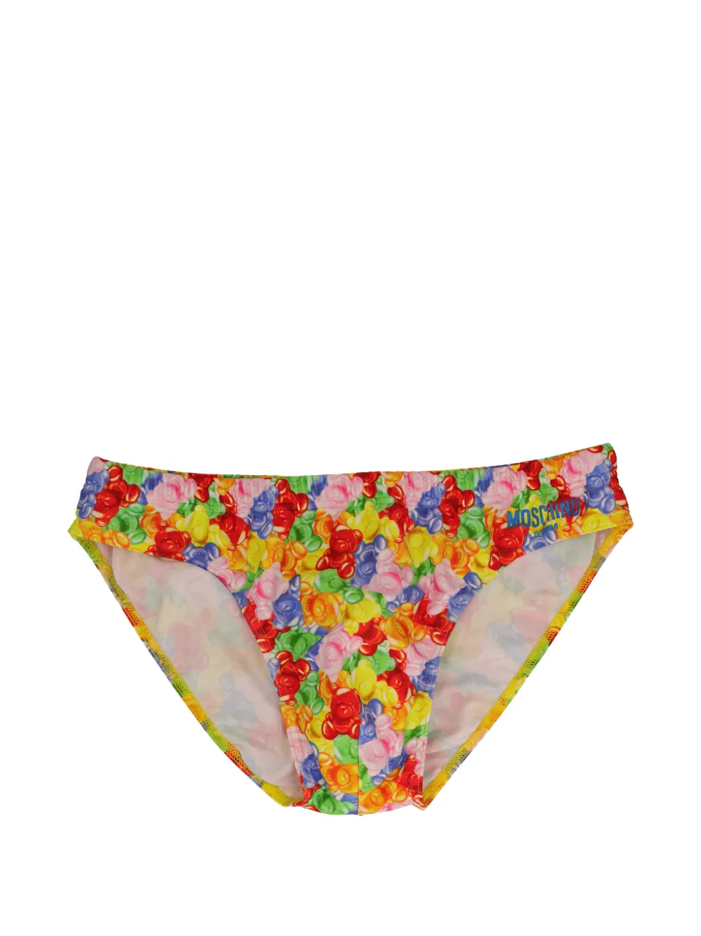 Moschino Pre-Owned bear-print swim trunks - Gelb