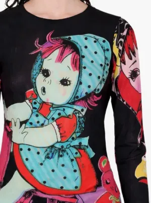 Chopova Lowena 長袖 Tシャツ イラストプリント ピンク Chopova Lowena 長袖 tシャツ イラストプリント ピンク トップス