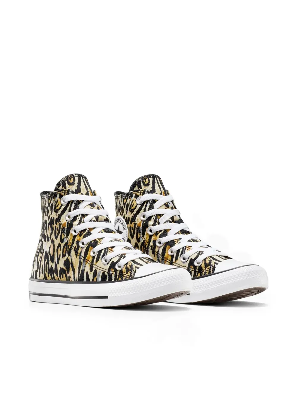 Converse leopard-print high-top sneakers Beige