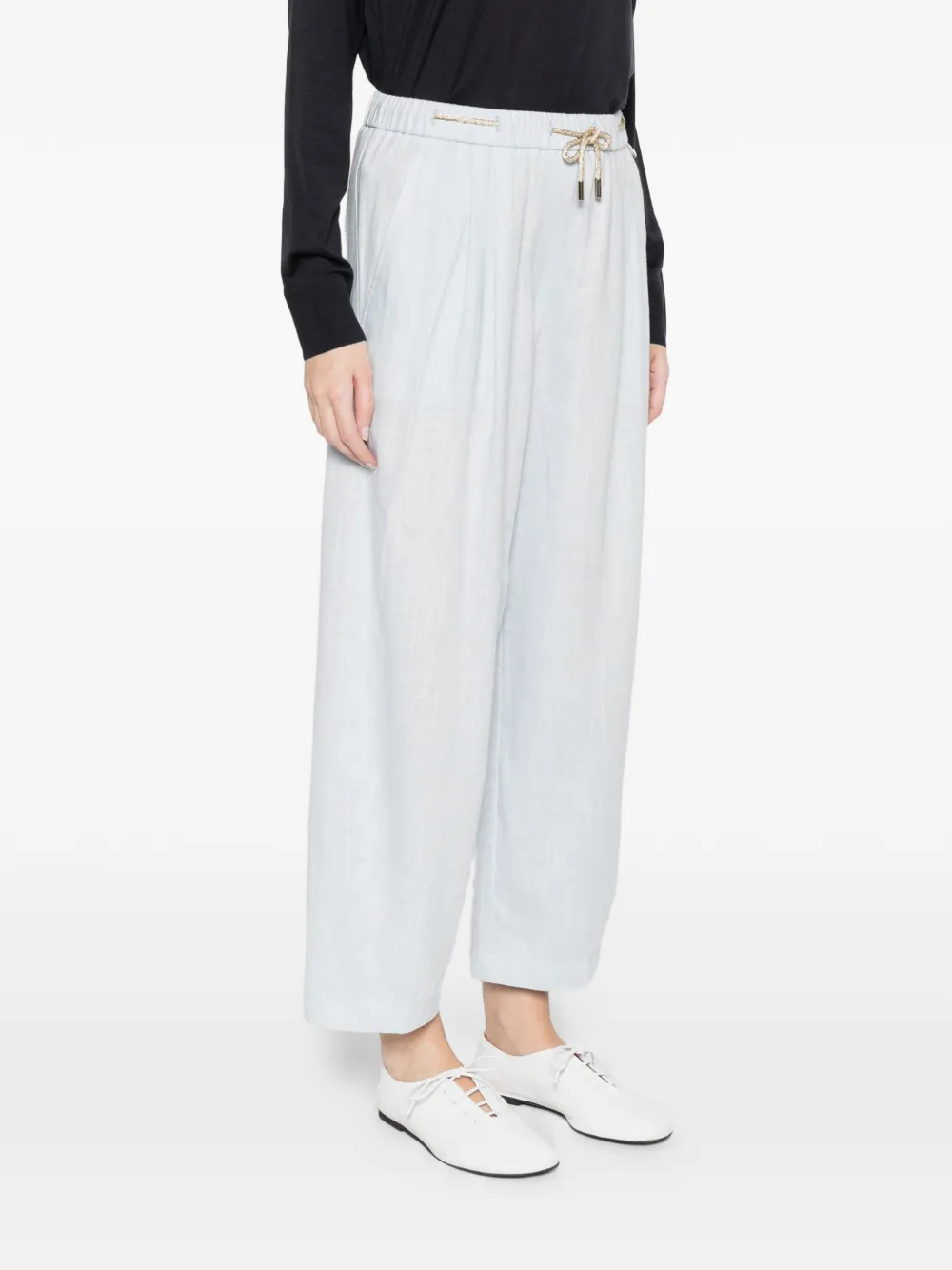 Herno Polyamide Elastane Drawstring-fastening Trousers In Blue