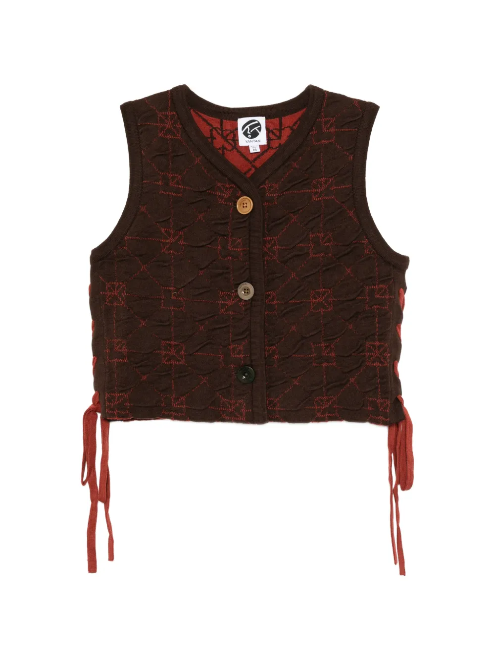 YANYAN KNITS June Cropped Waistcoat - Braun