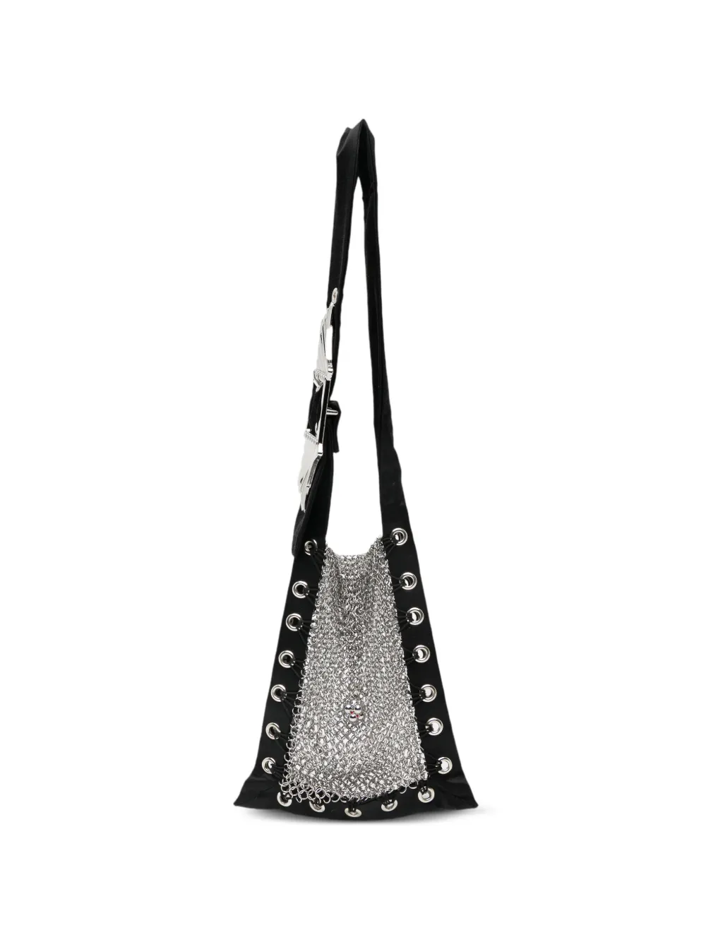 Chopova Lowena chainmail eyelet satchel - Nero