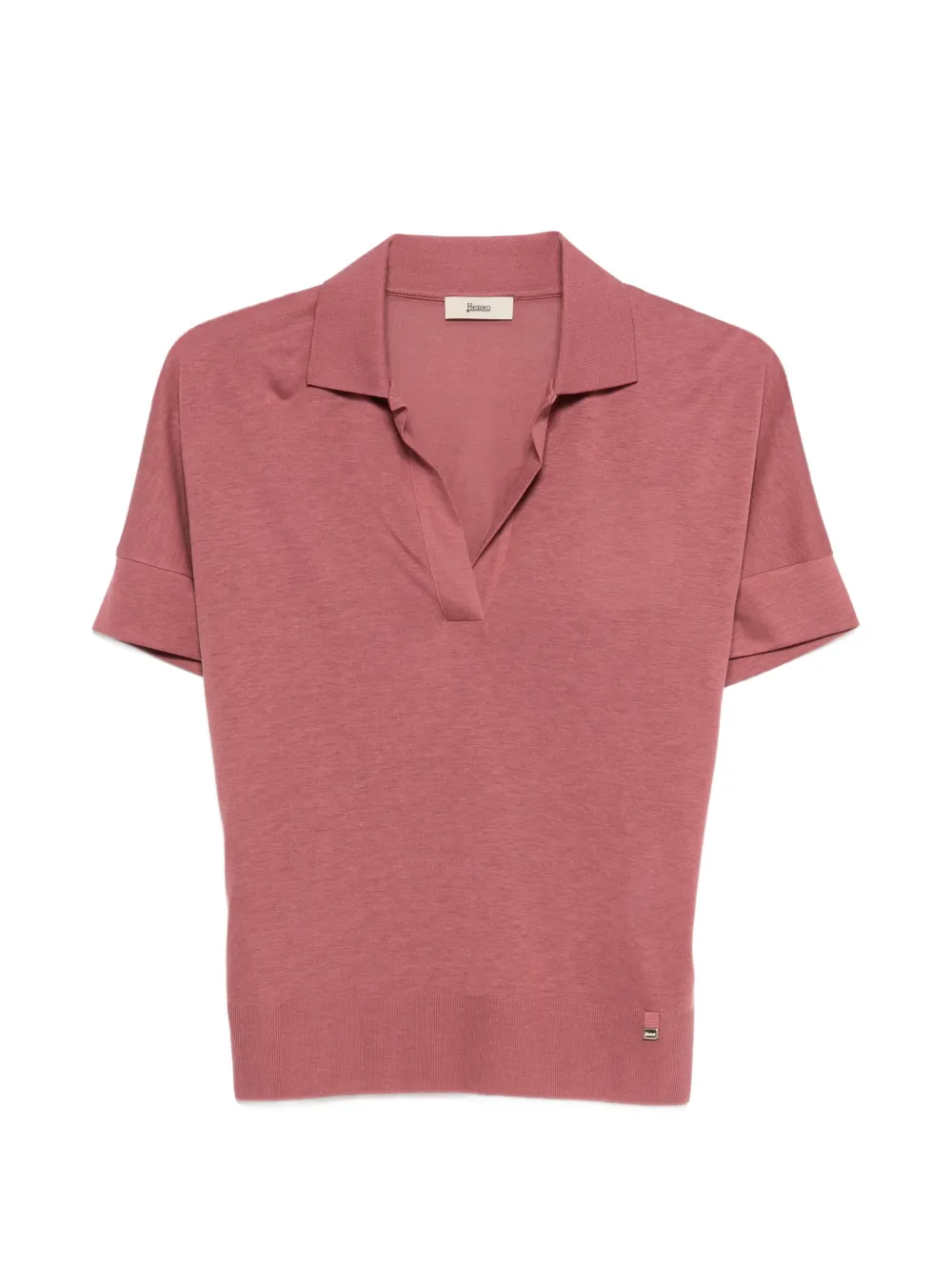 Herno V-neck short-sleeve T-shirt - Rosa