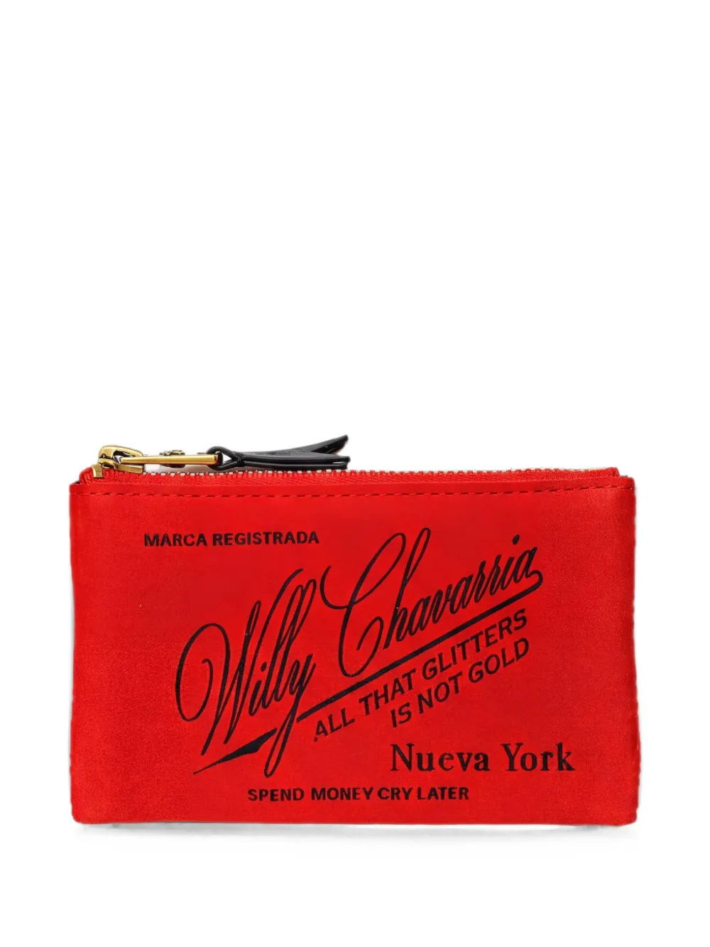 Willy Chavarria logo-print wallet - Rosso