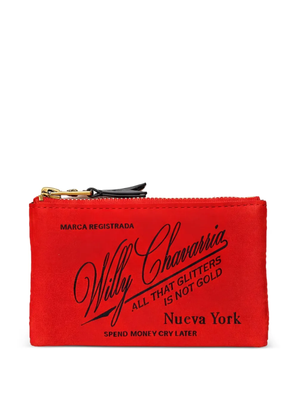 Willy Chavarria logo-print wallet - Rosso