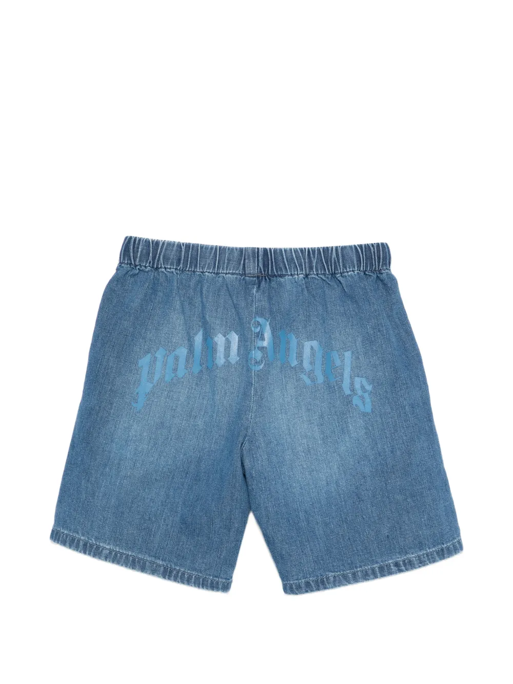 Palm Angels Kids Shorts met logoprint Blauw
