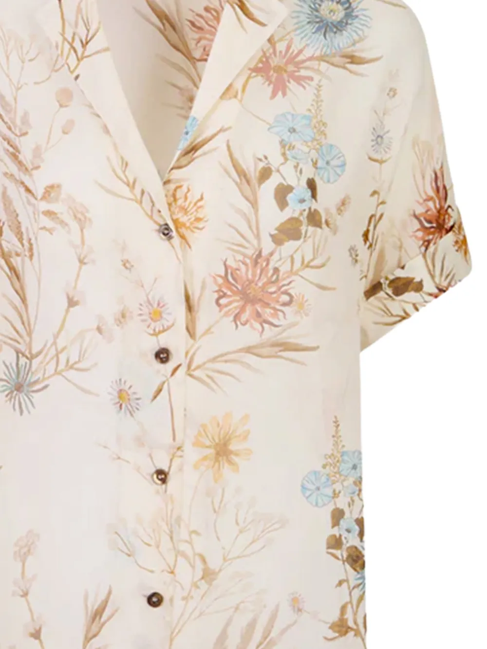  Eleventy Floral-print Buttoned Shirt - Neutrals 