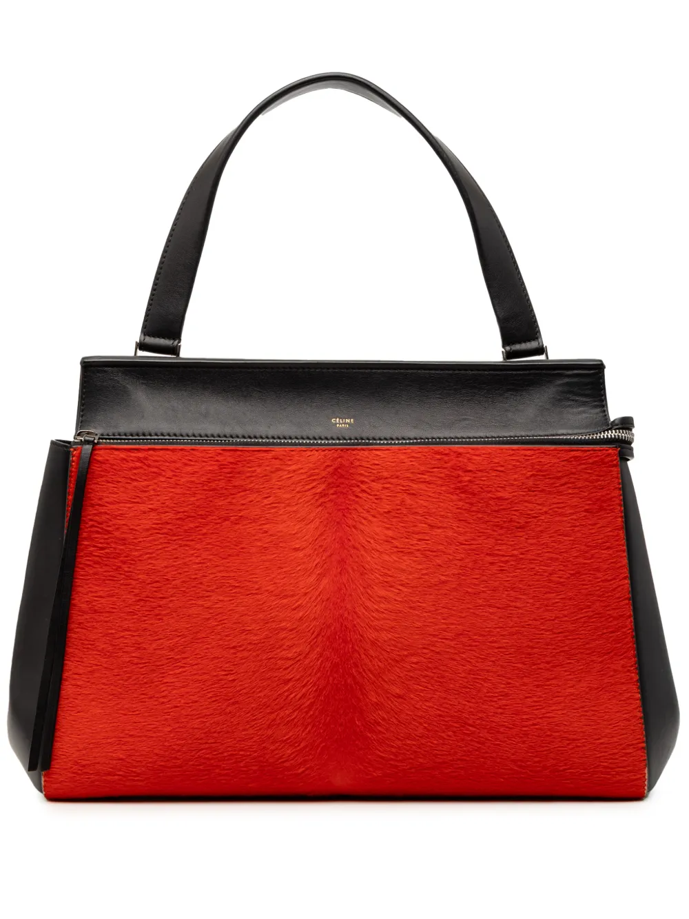 Celine Pre-Owned 2012 Medium Bicolor Leather and Pony Hair Edge handbag - Nero