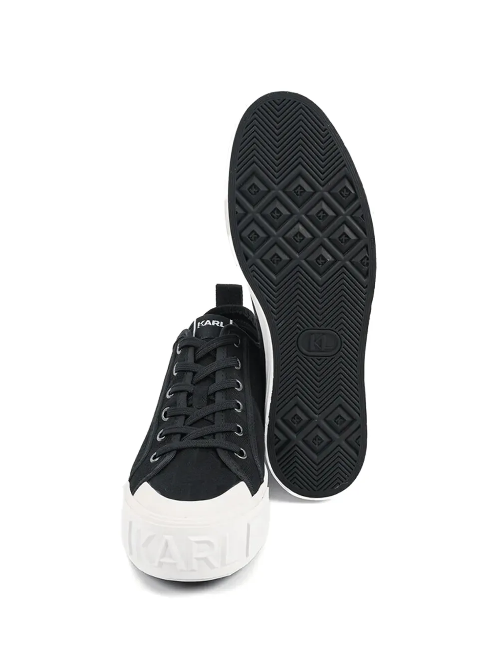 Karl Lagerfeld Sneakers met plateauzool Zwart
