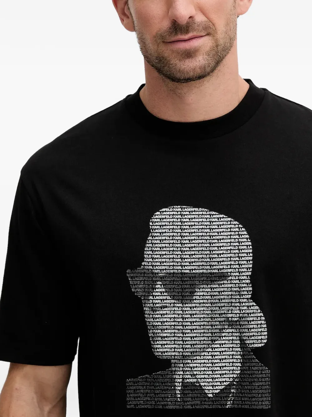 Karl Lagerfeld T-shirt met grafische print Zwart